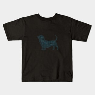 Dog Beagle Animal Pet Text Word Cloud Kids T-Shirt